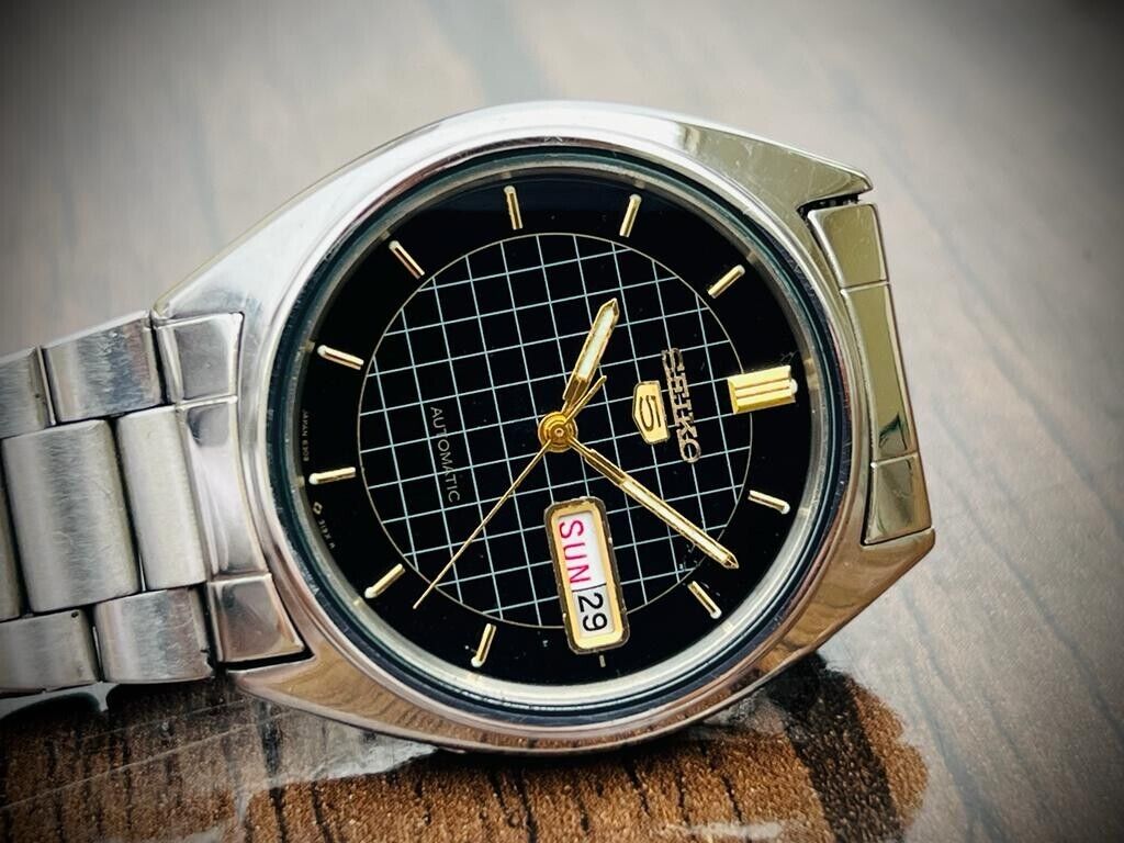 Vintage Seiko Automatic Eye Catching Dial 6309-8840 Men’s Watch 35mm, Rare - Grab A Watch Co