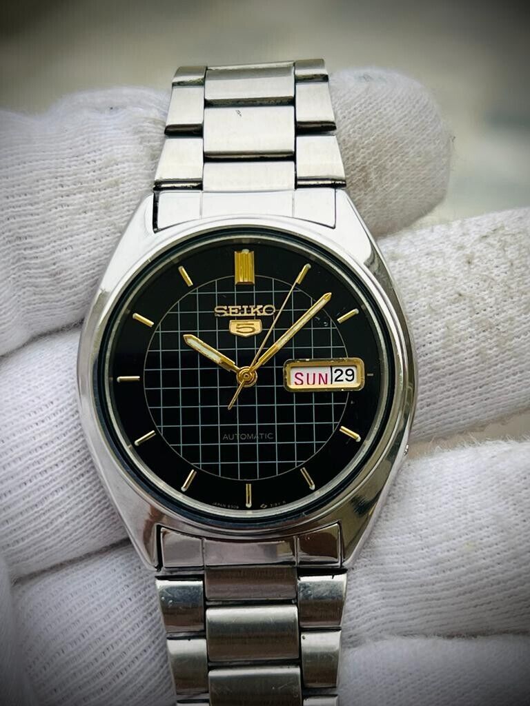 Vintage Seiko Automatic Eye Catching Dial 6309-8840 Men’s Watch 35mm, Rare - Grab A Watch Co