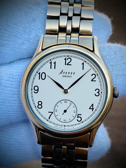 Vintage Seiko Avenue Sub Second Quartz 31mm Mens Watch, 2628-6140, Gold Plated - Grab A Watch Co