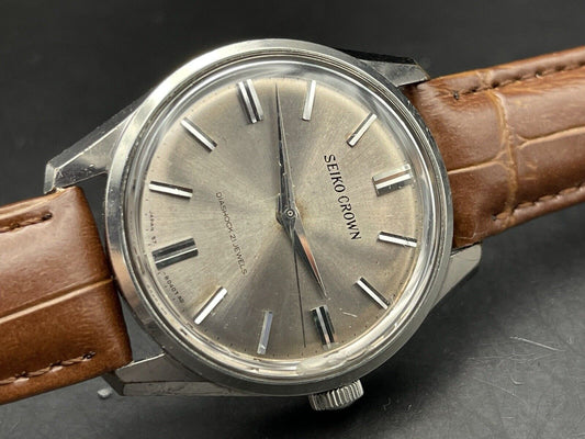 Vintage Seiko Crown 57-8010 21J Automatic Gents Watch, Japan Made - Grab A Watch Co