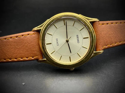 Vintage Seiko Dolce Quartz Slim 34mm Gents Watch, Japan made - Grab A Watch Co