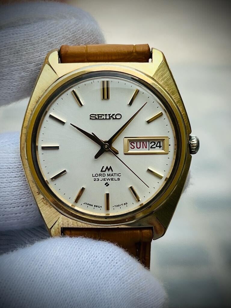 Vintage Seiko LM Automatic 23 Jewels Gents Watch, 5606-7000 Japan Made, Perfect - Grab A Watch Co