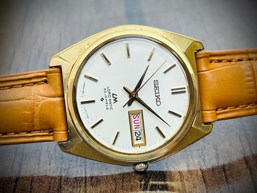 Vintage Seiko LM Automatic 23 Jewels Gents Watch, 5606-7000 Japan Made, Perfect - Grab A Watch Co