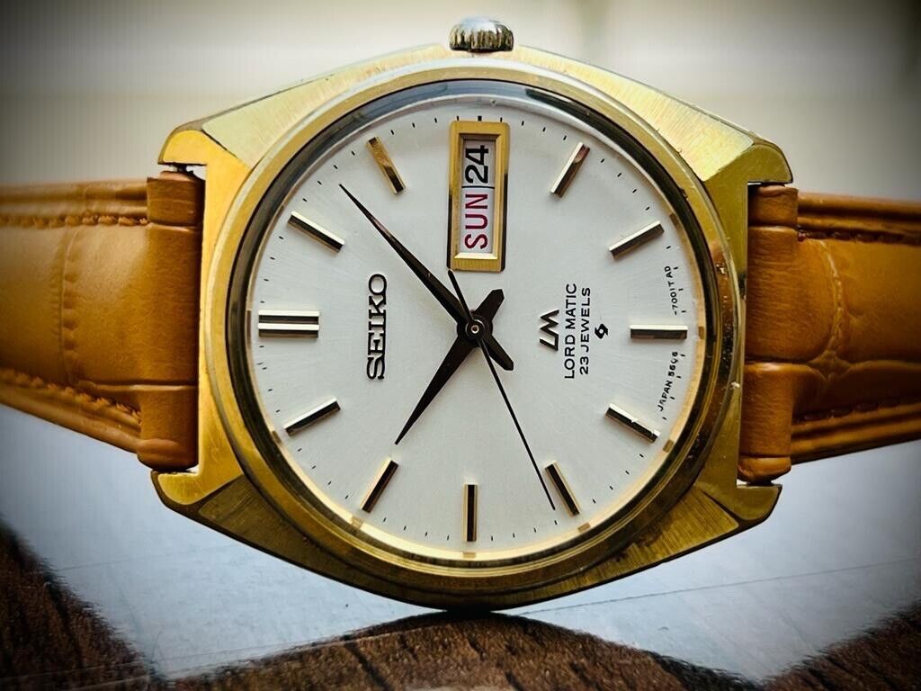 Vintage Seiko LM Automatic 23 Jewels Gents Watch, 5606-7000 Japan Made, Perfect - Grab A Watch Co