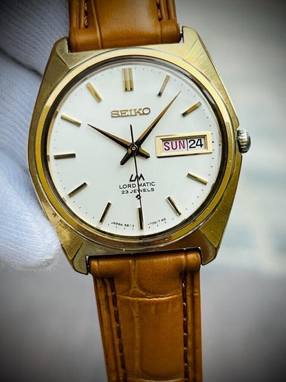 Vintage Seiko LM Automatic 23 Jewels Gents Watch, 5606-7000 Japan Made, Perfect - Grab A Watch Co