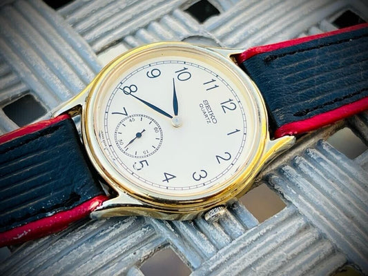 Vintage Seiko Quartz Site Second 32mm Mens Watch, Made in Japan - Grab A Watch Co