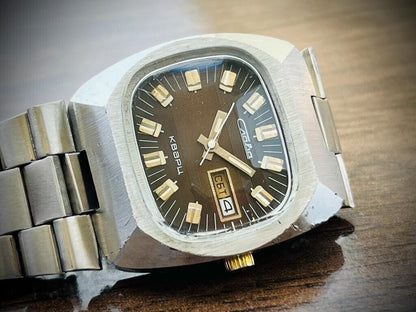 Vintage Slava Glory USSR Soviet Union Quartz Mens Watch 37mm - Grab A Watch Co