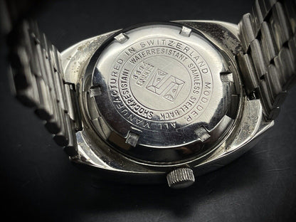 Vintage Sorna Jump Hour Automatic 34mm Mens Watch, Swiss made - Grab A Watch Co