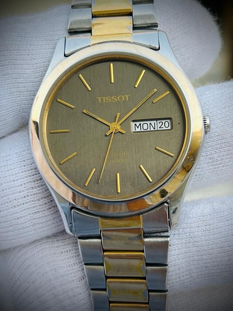 Vintage Tissot Seastar 2/Tone Automatic 37mm Mens Watch, Swiss Made - Grab A Watch Co