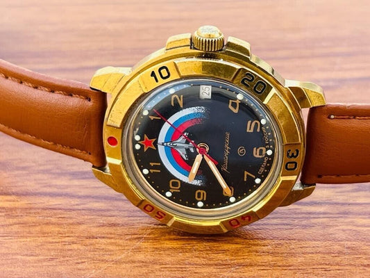 Vintage Vostok Komandirskie Air Force USSR Soviet Gents Watch Manual Wind 40mm - Grab A Watch Co