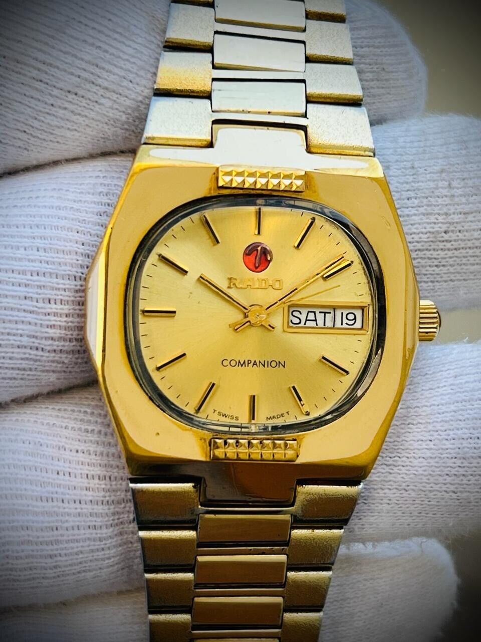 Vintage Watch Rado Companion Gold Automatic Mens Watch, Swiss Made 36mm - Grab A Watch Co