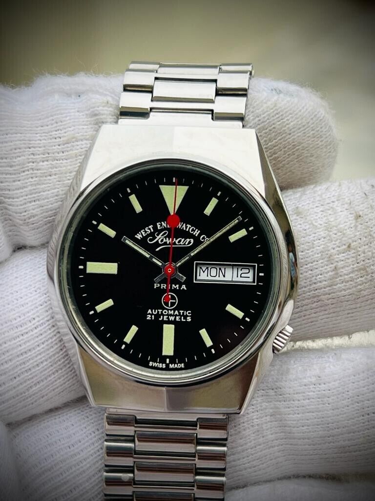 Vintage West End Black Dial 32mmAutomatic Gents Watch Swiss Made, Gifted Model - Grab A Watch Co