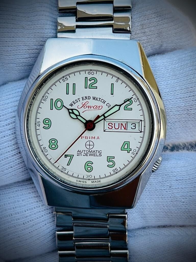 Vintage West End Clean Dial 36mm Automatic Gents Watch Swiss Made, Perfect - Grab A Watch Co