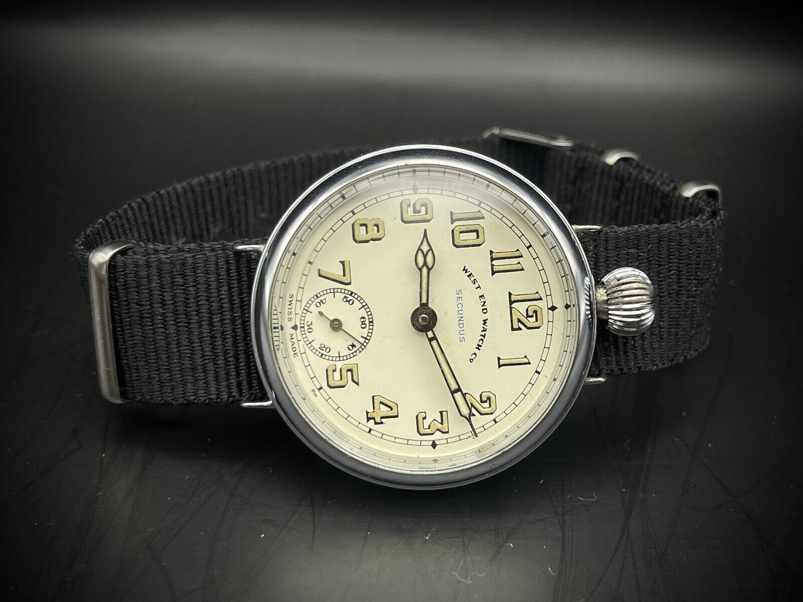 Vintage West End Co Secundus 3814 Manual Wind Gents Watch, 40mm, Swiss Made - Grab A Watch Co