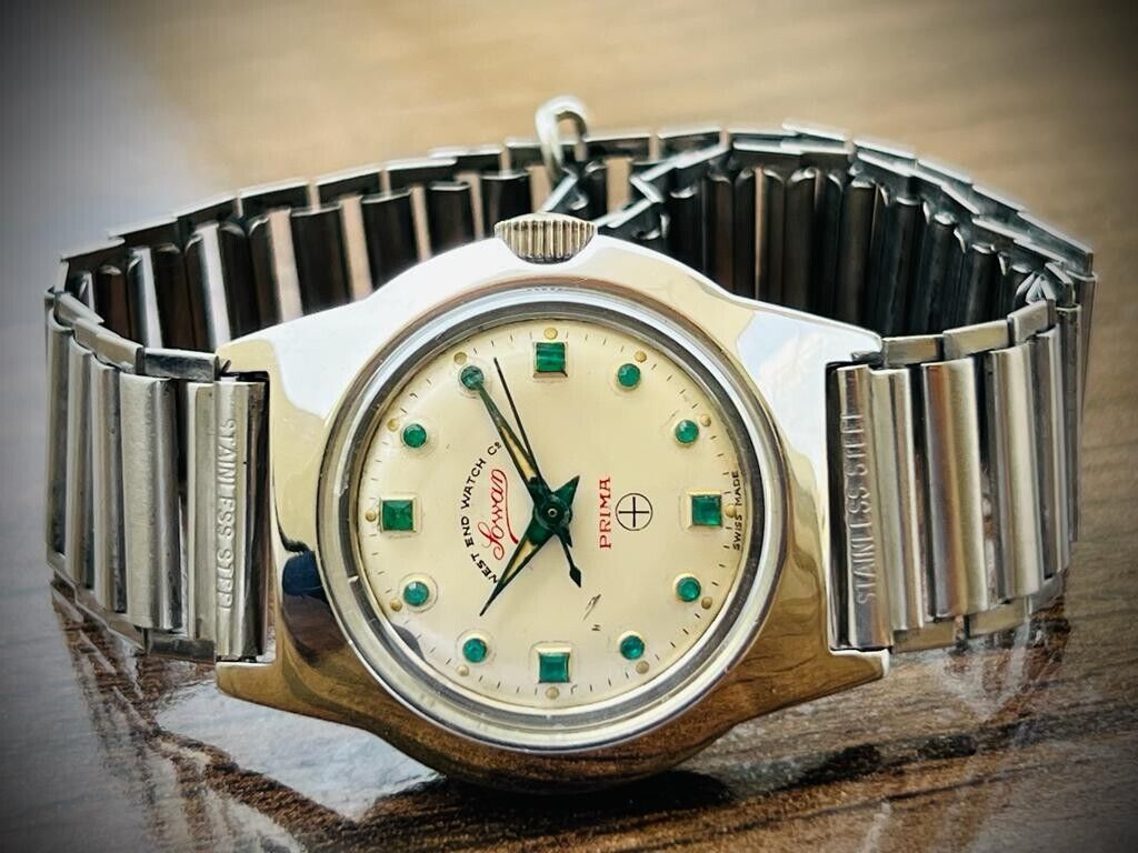 Vintage West End Emerald Dial Manual Wind Gents Watch 31mm, Swiss Made - Grab A Watch Co