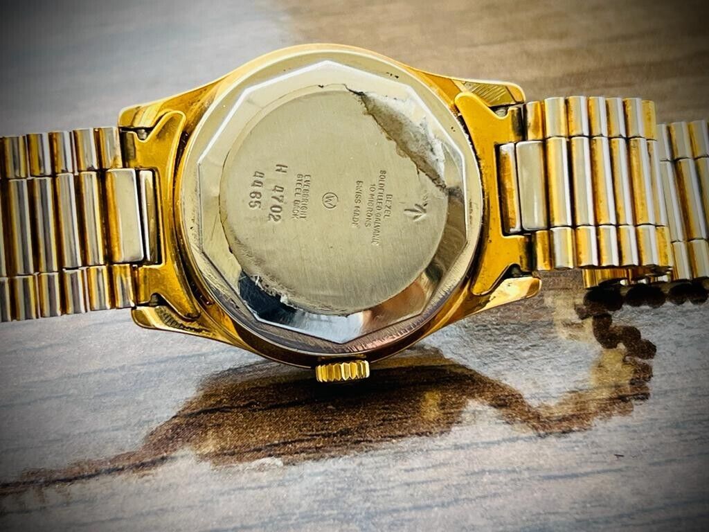 Vintage West End Full Gold Dial 34mm Automatic Gents Watch Swiss Made, Perfect - Grab A Watch Co