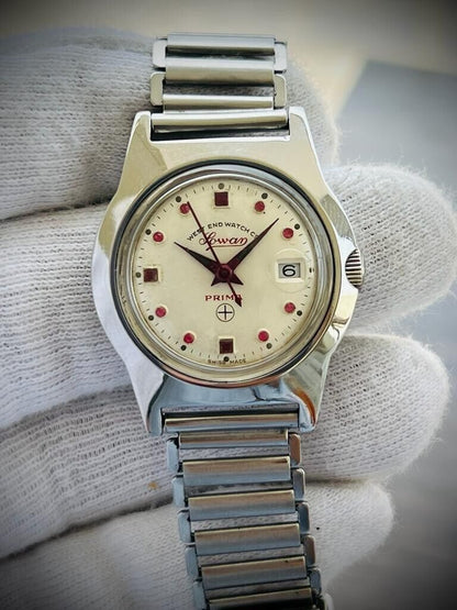 Vintage West End Ruby Dial Manual Wind Gents Watch 30mm, Swiss Made - Grab A Watch Co