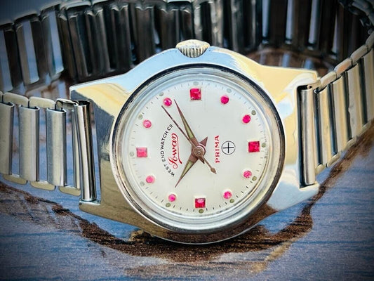 Vintage West End Ruby Dial Manual Wind Gents Watch 31mm, Swiss Made - Grab A Watch Co